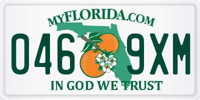 FL license plate 0469XM