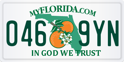 FL license plate 0469YN