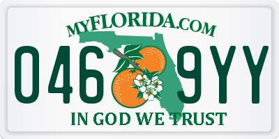 FL license plate 0469YY