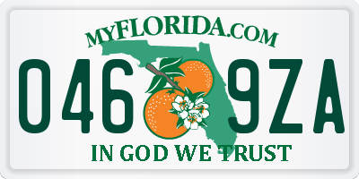 FL license plate 0469ZA