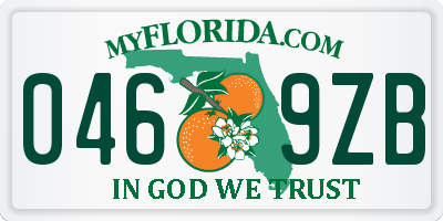 FL license plate 0469ZB