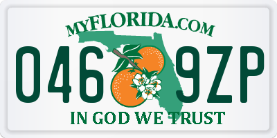 FL license plate 0469ZP