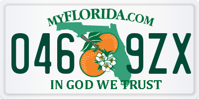 FL license plate 0469ZX