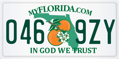 FL license plate 0469ZY
