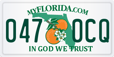 FL license plate 0470CQ