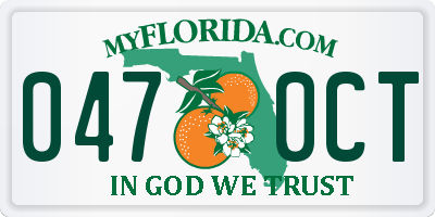 FL license plate 0470CT