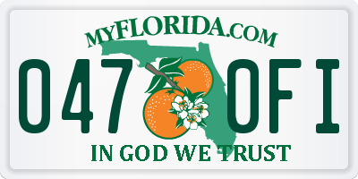 FL license plate 0470FI