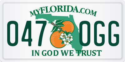 FL license plate 0470GG