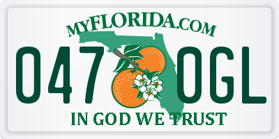 FL license plate 0470GL