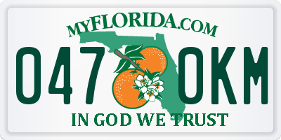 FL license plate 0470KM