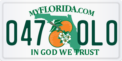 FL license plate 0470LO
