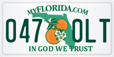 FL license plate 0470LT