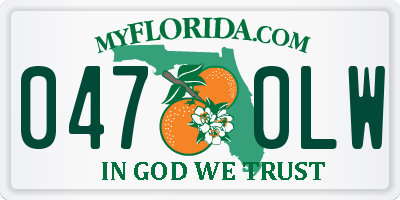 FL license plate 0470LW