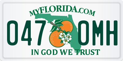 FL license plate 0470MH