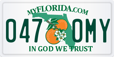 FL license plate 0470MY