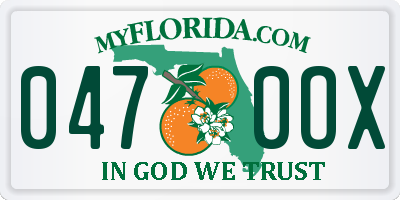 FL license plate 0470OX