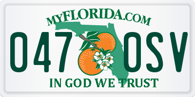 FL license plate 0470SV