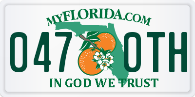 FL license plate 0470TH