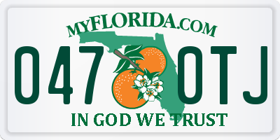FL license plate 0470TJ