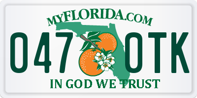 FL license plate 0470TK