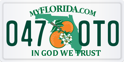 FL license plate 0470TO