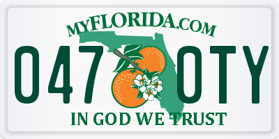 FL license plate 0470TY