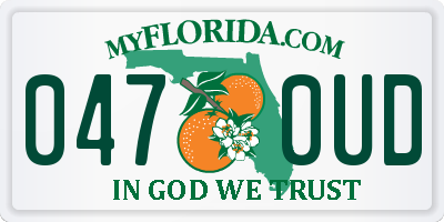 FL license plate 0470UD