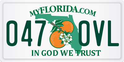FL license plate 0470VL