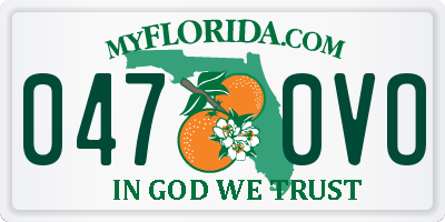 FL license plate 0470VO