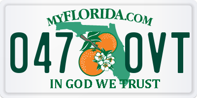 FL license plate 0470VT