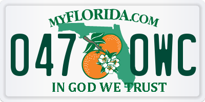 FL license plate 0470WC