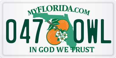 FL license plate 0470WL