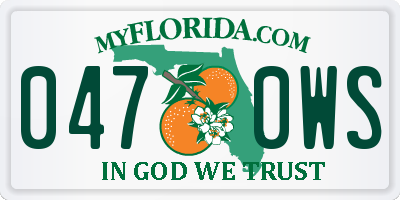 FL license plate 0470WS