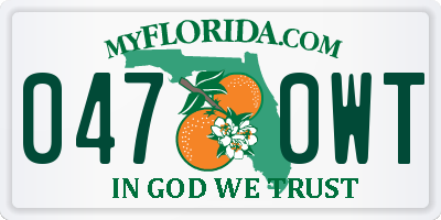 FL license plate 0470WT