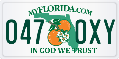 FL license plate 0470XY