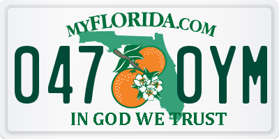 FL license plate 0470YM