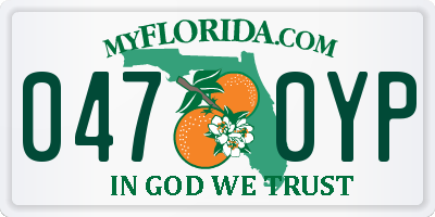 FL license plate 0470YP