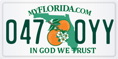 FL license plate 0470YY