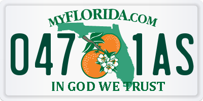 FL license plate 0471AS