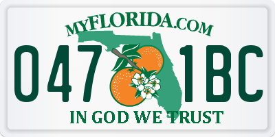 FL license plate 0471BC