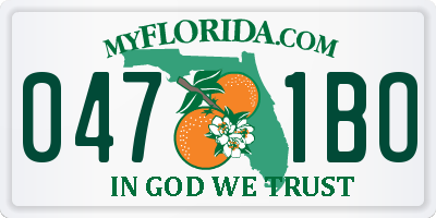 FL license plate 0471BO