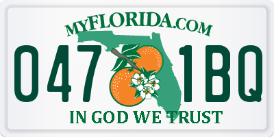 FL license plate 0471BQ