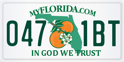 FL license plate 0471BT