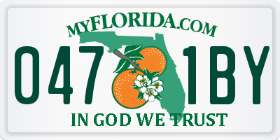 FL license plate 0471BY