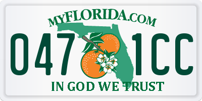 FL license plate 0471CC