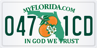 FL license plate 0471CD