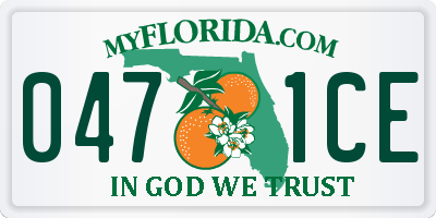 FL license plate 0471CE