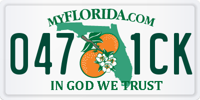FL license plate 0471CK