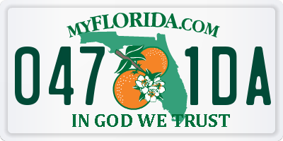 FL license plate 0471DA
