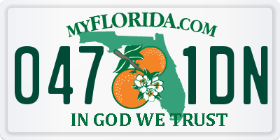 FL license plate 0471DN